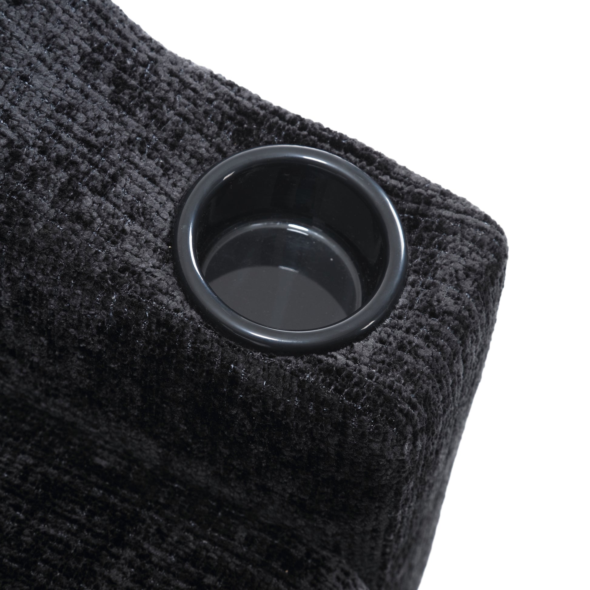 United Storage Sofa Living Room Sofa Cozy Sectional Sofa Black Polyester 3 Seat