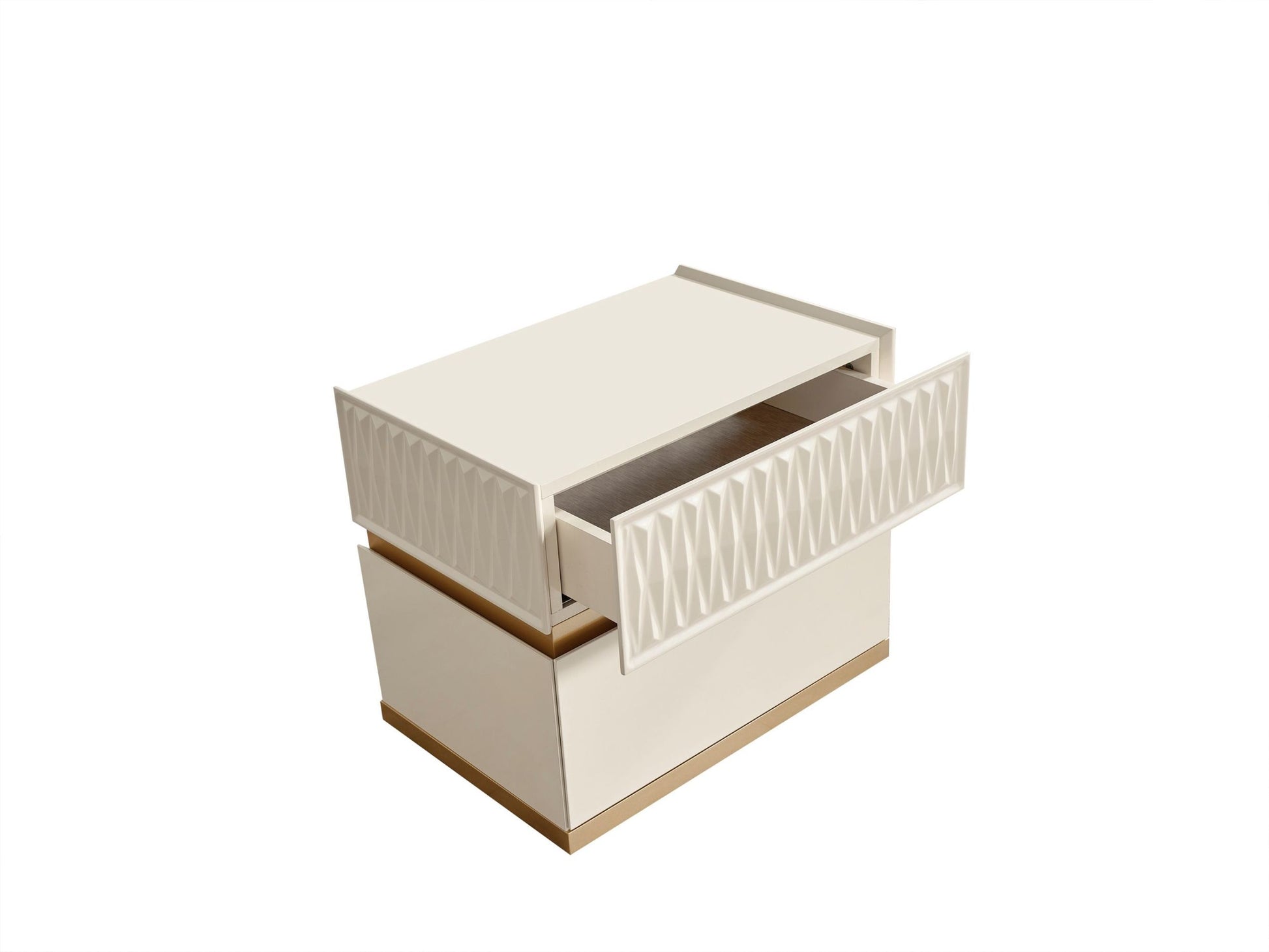 Delfano Modern Style 5 Pc Queen Bedroom Set Made With Wood In Beige Box Spring Not Required Queen Beige Wood 5 Piece Set Bedroom Bed Included,Chest Included,Dresser Included,Mirror Included,Nightstand Included Contemporary,Modern Solid Wood Mdf Velvet