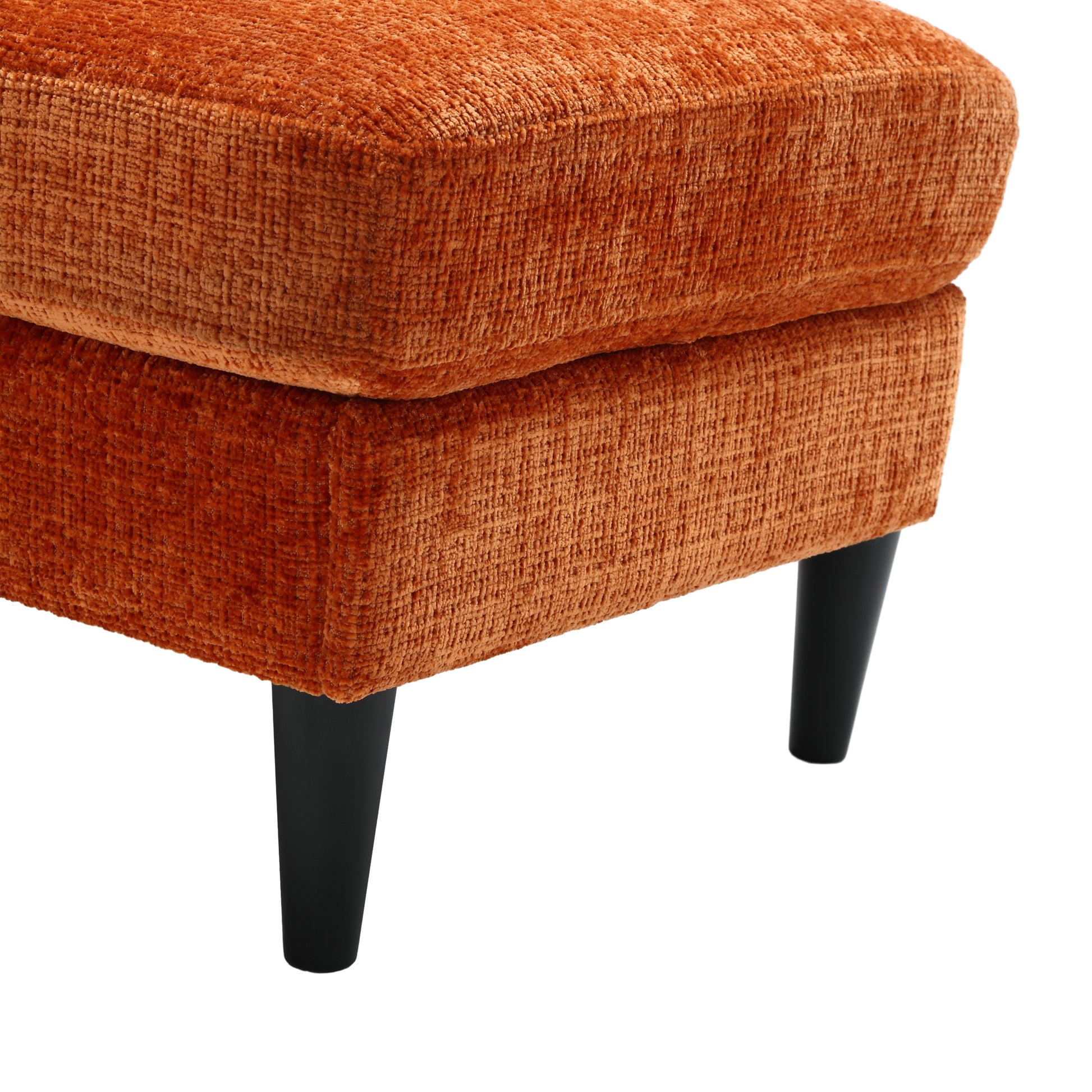 United Storage Sofa Living Room Sofa Cozy Sectional Sofa Orange Polyester 3 Seat