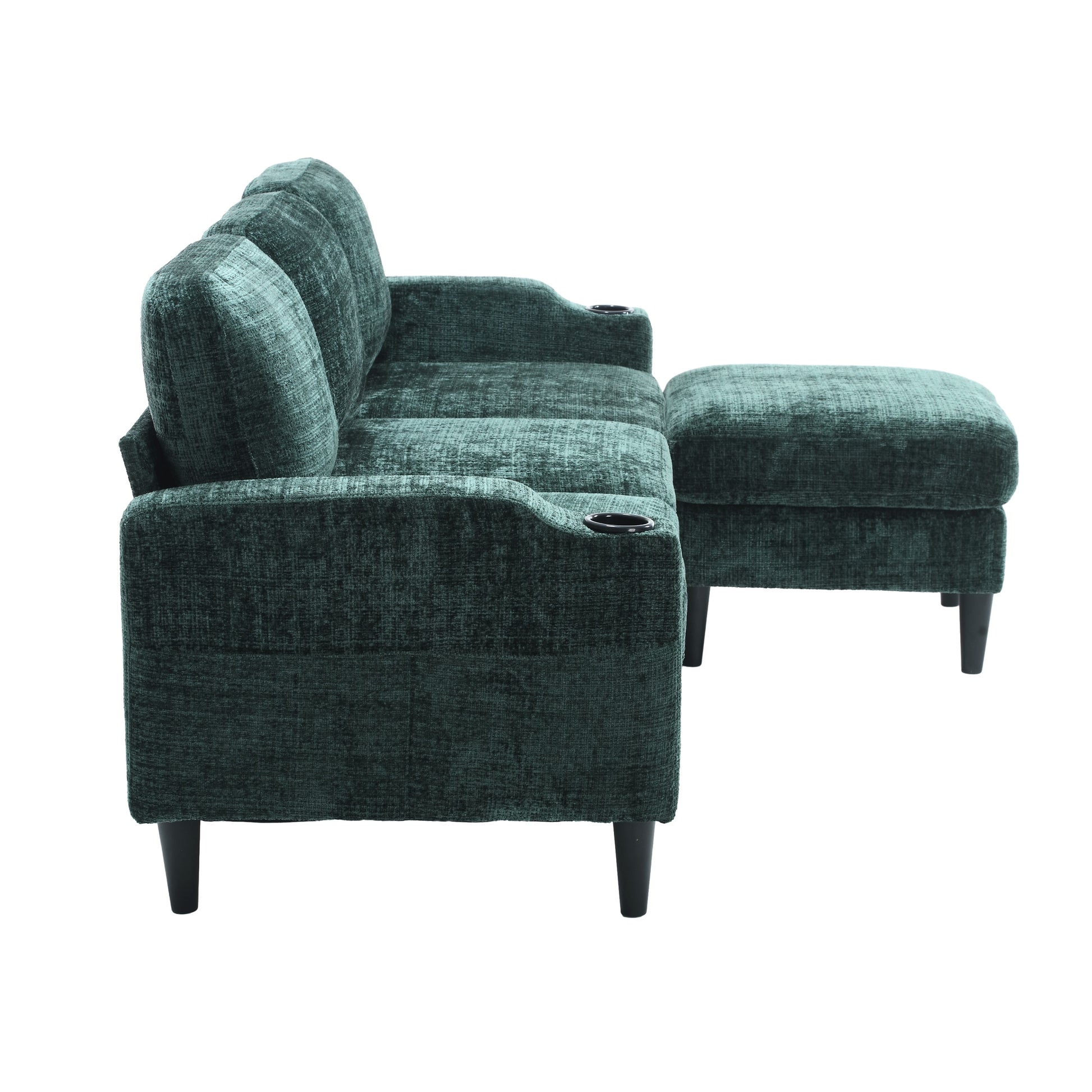 United Storage Sofa Living Room Sofa Cozy Sectional Sofa Emerald Polyester 3 Seat