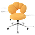 360 Swivel Height Adjustable,Swivel Chair,Teddy Fabric,Home Office Chair Yellow Teddy