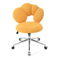 360 Swivel Height Adjustable,Swivel Chair,Teddy Fabric,Home Office Chair Yellow Teddy