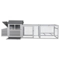 Wooden Chicken Coop Hen House With Doors For Ventilation, Runs And Nesting Box, Gray Gray Wood