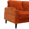 United Storage Sofa Living Room Sofa Cozy Sectional Sofa Orange Polyester 3 Seat