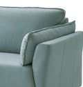Mesut Sofa, Light Blue Top Grain Leather & Black Finish Lv02387 Light Blue Leather