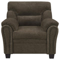 Brown Pillow Top Arm Chair Brown Primary Living Space Traditional Foam Upholstered