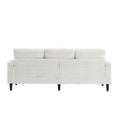 United Storage Sofa Living Room Sofa Cozy Sectional Sofa Beige Chenille 3 Seat