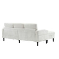 United Storage Sofa Living Room Sofa Cozy Sectional Sofa Beige Chenille 3 Seat
