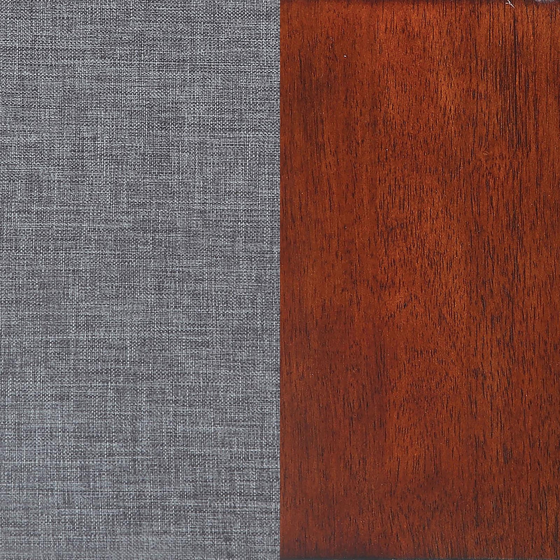 Grey And Brown Tufted Accent Chair With Ottoman Grey Brown Primary Living Space Mid Century Modern Foam Upholstered