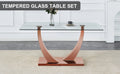Modern Minimalist Rectangular Glass Dining Table, 0.4 