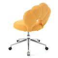 360 Swivel Height Adjustable,Swivel Chair,Teddy Fabric,Home Office Chair Yellow Teddy