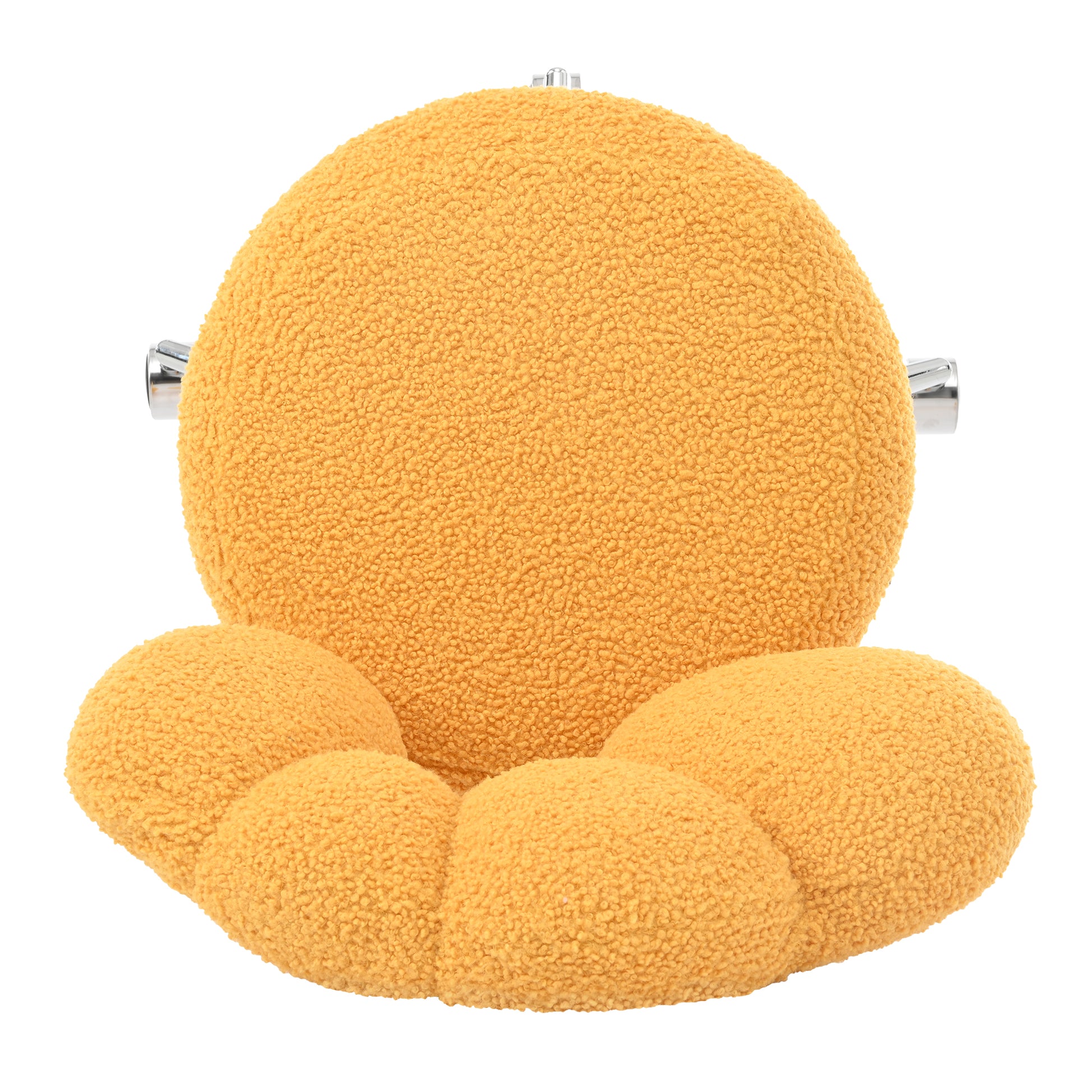 360 Swivel Height Adjustable,Swivel Chair,Teddy Fabric,Home Office Chair Yellow Teddy