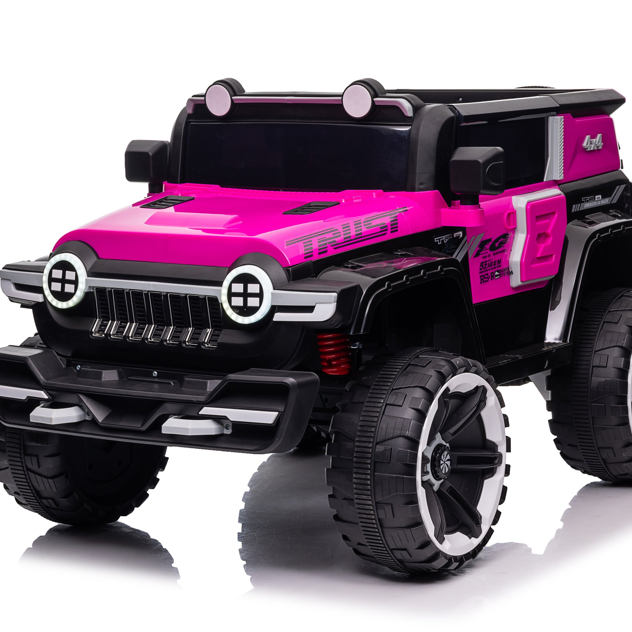 Kids Ride On Car,Tamco Kids Electric Car With Remote Control 12 V Children Car Motorized Vehicles For Girls Boys Gift, Music, Horn, Spring Suspension, Safety Lock, Led Light Pink Plastic