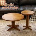 2 Piece Modern Farmhouse Living Room Coffee Table Set, Stylish And Elegant Nesting Round Wooden Table,Side End Table Set For Living Room,Bedroom Brown Wood