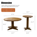 2 Piece Modern Farmhouse Living Room Coffee Table Set, Stylish And Elegant Nesting Round Wooden Table,Side End Table Set For Living Room,Bedroom Brown Wood