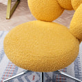 360 Swivel Height Adjustable,Swivel Chair,Teddy Fabric,Home Office Chair Yellow Teddy