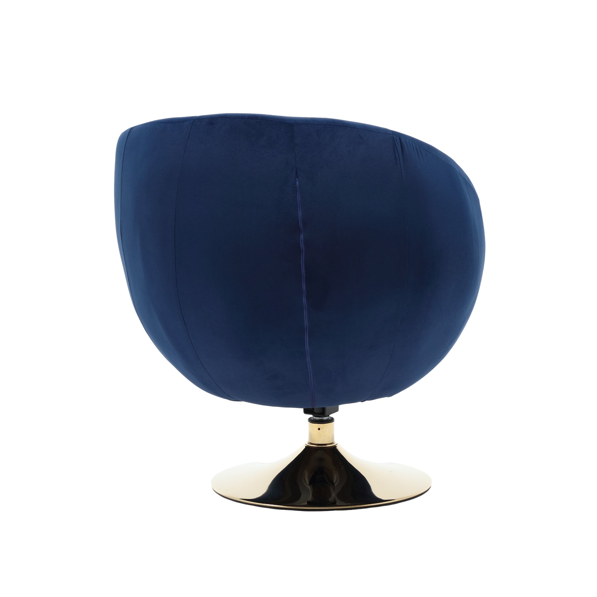 360 Degree Swivel Cuddle Barrel Accent Chairs, Round Armchairs With Wide Upholstered, Fluffy Fabric Chair For Living Room, Bedroom, Office, Waiting Rooms Navy Velvet