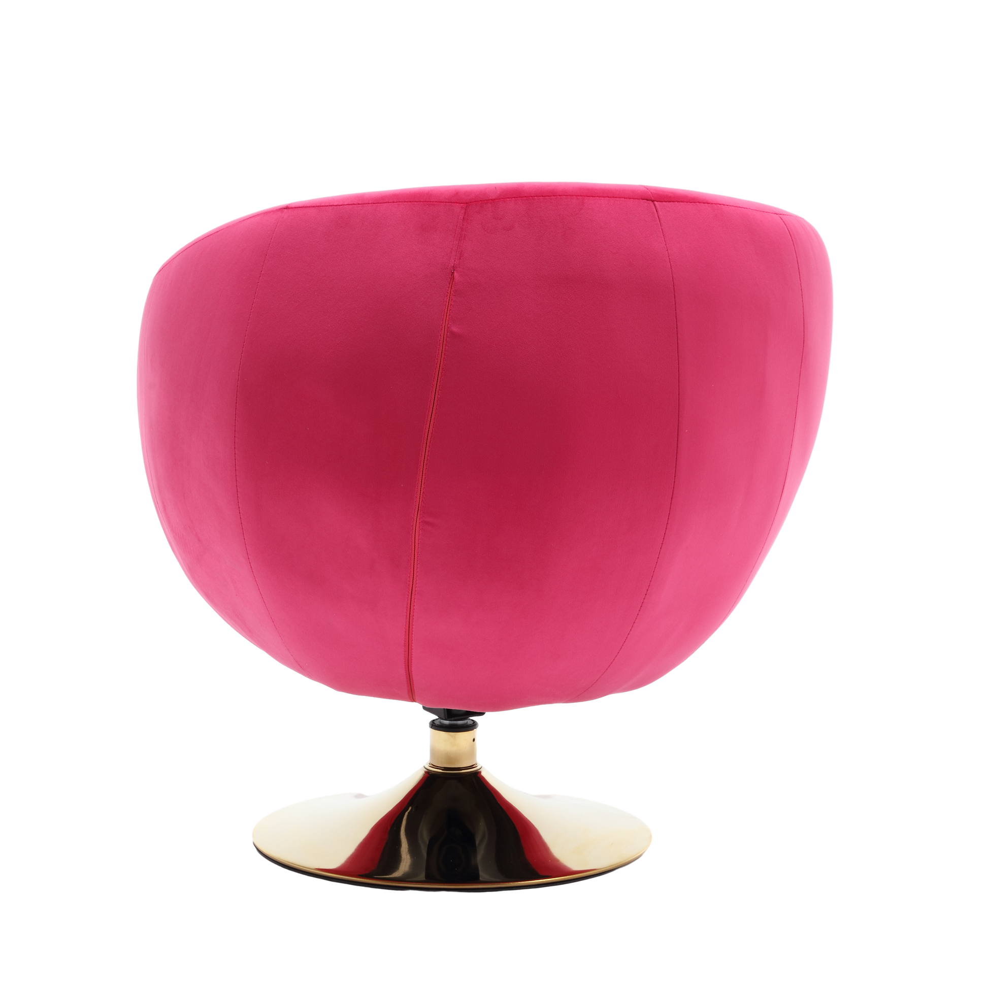 360 Degree Swivel Cuddle Barrel Accent Chairs, Round Armchairs With Wide Upholstered, Fluffy Fabric Chair For Living Room, Bedroom, Office, Waiting Rooms Rose Red Velvet