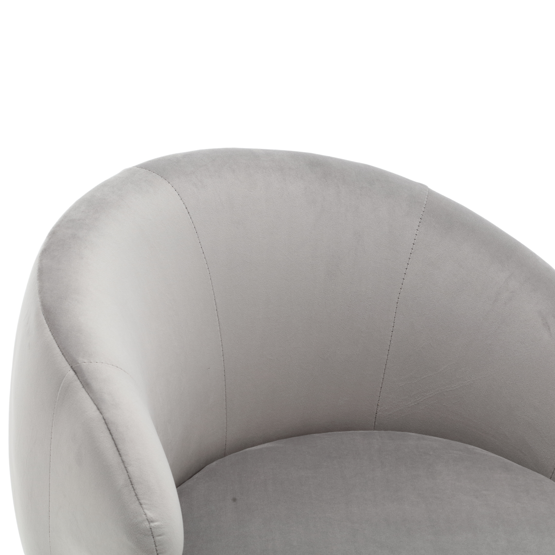 360 Degree Swivel Cuddle Barrel Accent Chairs, Round Armchairs With Wide Upholstered, Fluffy Fabric Chair For Living Room, Bedroom, Office, Waiting Rooms Gray Velvet