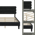 King Bed Frame With Headboard,Sturdy Platform Bed With Wooden Slats Support,No Box Spring,Mattress Foundation,Easy Assembly Dark Grey Dark Grey Wood