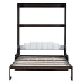 Queen Size Murphy Bed Wall Bed With Cushion,Espresso Queen Espresso Mdf Lvl