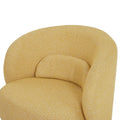 360 Degree Swivel Sherpa Accent Chair Modern Style Barrel Chair With Toss Pillows For Home Office, Living Room, Bedroom, Yellow Yellow Primary Living Space Foam Fabric