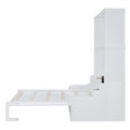 Queen Size Murphy Bed Wall Bed With Cushion,White Queen White Mdf Lvl