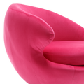 360 Degree Swivel Cuddle Barrel Accent Chairs, Round Armchairs With Wide Upholstered, Fluffy Fabric Chair For Living Room, Bedroom, Office, Waiting Rooms Rose Red Velvet