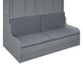 Queen Size Murphy Bed Wall Bed With Cushion,Gray Queen Gray Mdf Lvl