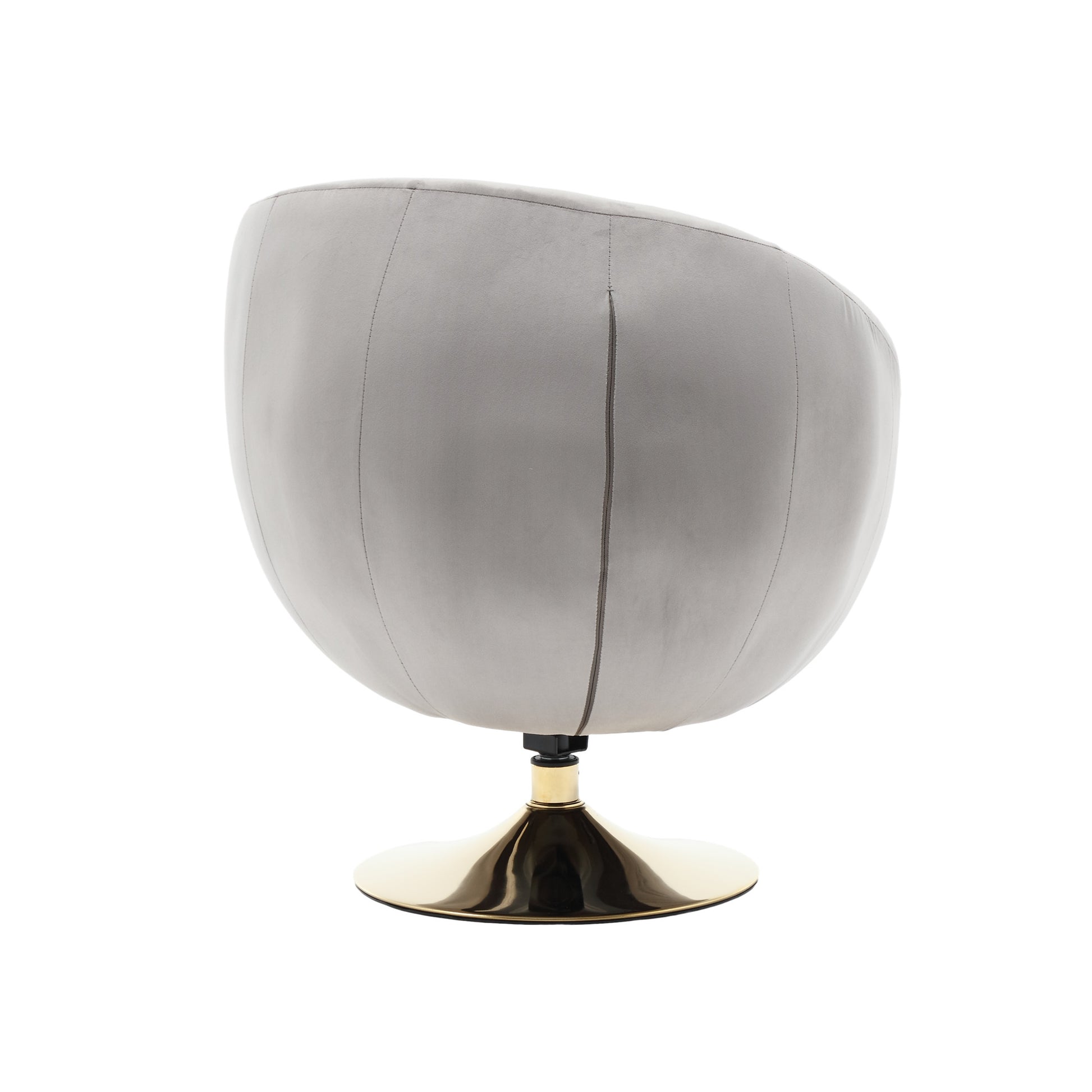 360 Degree Swivel Cuddle Barrel Accent Chairs, Round Armchairs With Wide Upholstered, Fluffy Fabric Chair For Living Room, Bedroom, Office, Waiting Rooms Gray Velvet