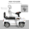 Kids Ride On Push Car, Suv Style Sliding Walking Car For Toddle With Horn, Music, Working Lights, Hidden Storage And Anti Dumping System, White White Metal