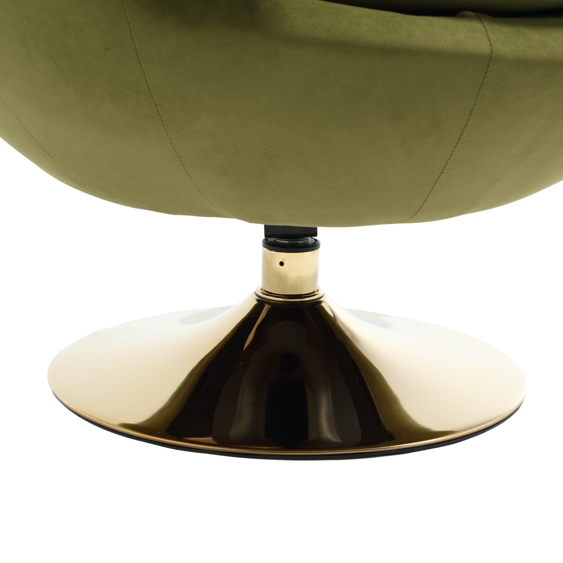 360 Degree Swivel Cuddle Barrel Accent Chairs, Round Armchairs With Wide Upholstered, Fluffy Fabric Chair For Living Room, Bedroom, Office, Waiting Rooms Olive Green Velvet