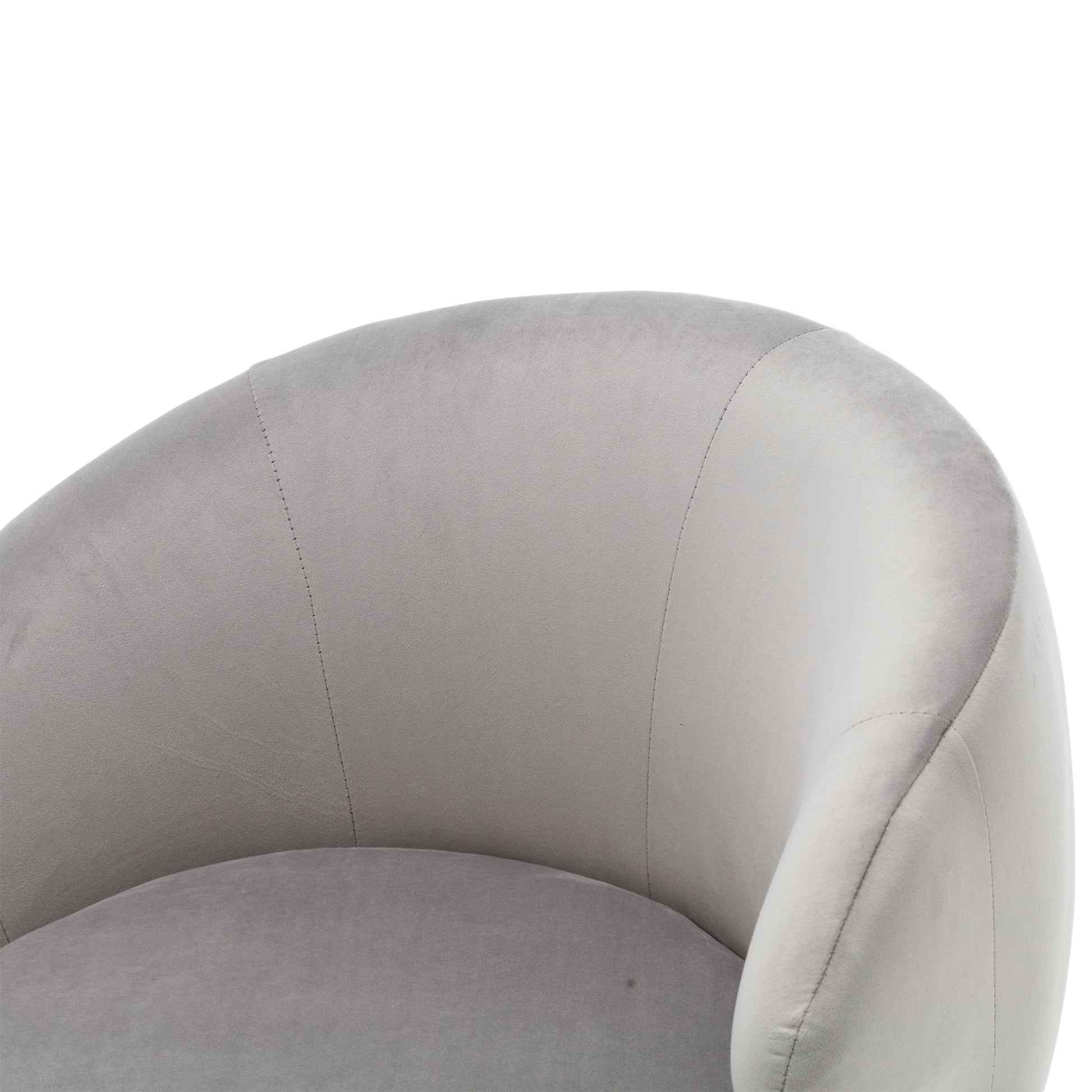 360 Degree Swivel Cuddle Barrel Accent Chairs, Round Armchairs With Wide Upholstered, Fluffy Fabric Chair For Living Room, Bedroom, Office, Waiting Rooms Gray Velvet