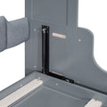 Queen Size Murphy Bed Wall Bed With Cushion,Gray Queen Gray Mdf Lvl