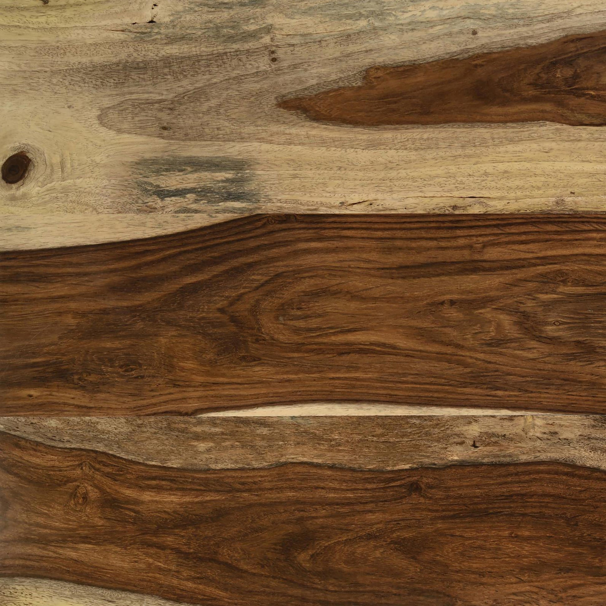 Natural And Black 3 Piece Nesting Table With Hairpin Legs Brown Primary Living Space Industrial Sheesham Rectangular Coffee & End Tables Wood Hairpin