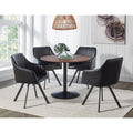 Brown And Black Round Dining Table Brown Dining Room Contemporary,Modern Round Kitchen & Dining Tables Wood Pedestal