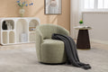 037 Chenille Fabric Swivel Accent Armchair Barrel Chair With Black Powder Coating Metal Ring,Light Green Light Green Primary Living Space Modern Eucalyptus Foam Chenille