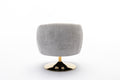 048 Chenille Fabric Accent Swivel Chair With Gold Metal Round Base,Light Gray Light Gray White Primary Living Space Modern Eucalyptus Foam Chenille