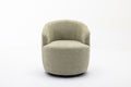 037 Chenille Fabric Swivel Accent Armchair Barrel Chair With Black Powder Coating Metal Ring,Light Green Light Green Primary Living Space Modern Eucalyptus Foam Chenille