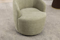 037 Chenille Fabric Swivel Accent Armchair Barrel Chair With Black Powder Coating Metal Ring,Light Green Light Green Primary Living Space Modern Eucalyptus Foam Chenille