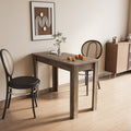 Kitchen Bar Table With Storage Shelves Dark Oak Mdf