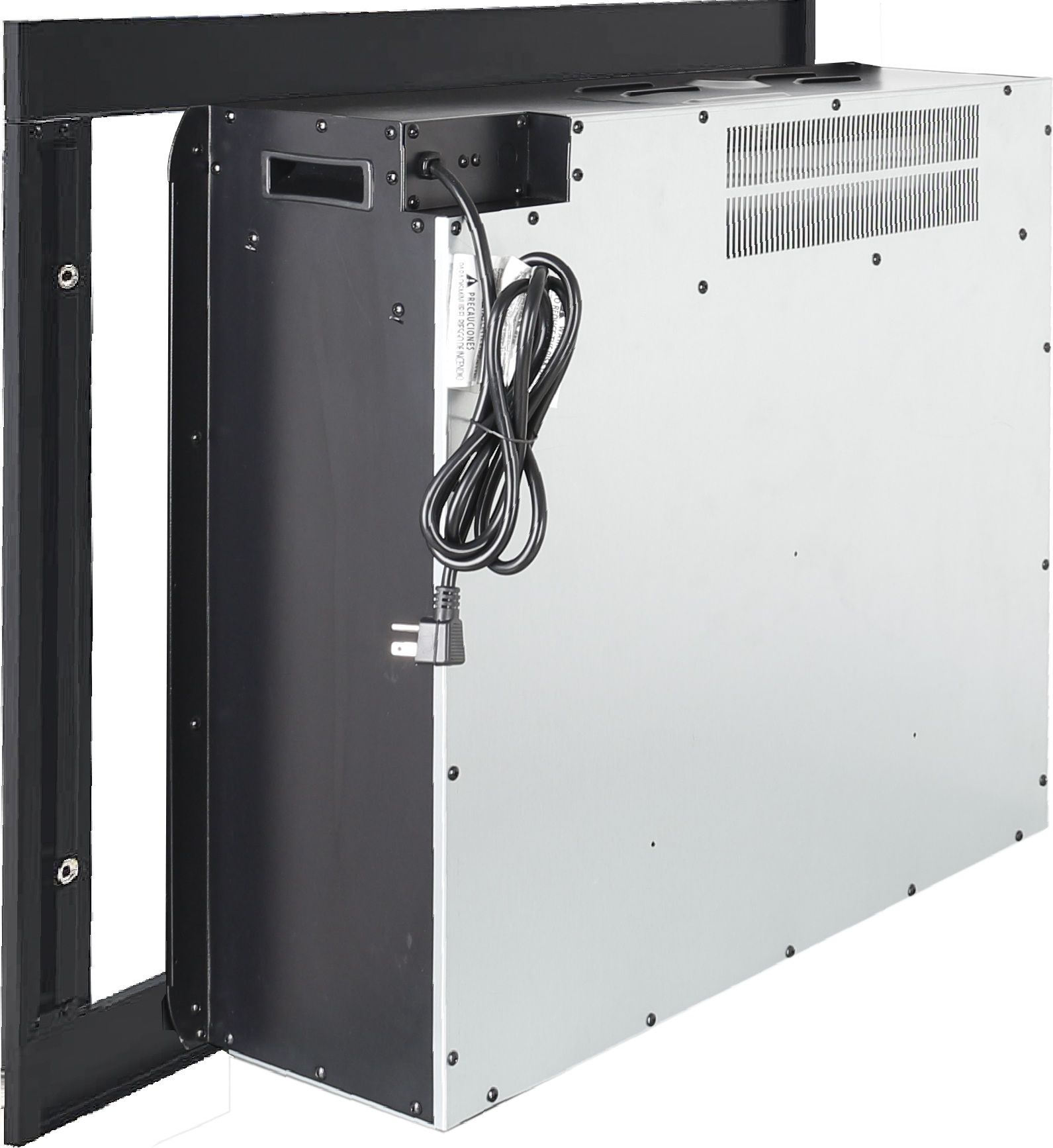 28Inch Infrared Electric Fireplace Insert, Touch Panel Home Decor Heater, Smokeless Firebox With Trim Kit Powder Coated Electric Antique Black Vent Free Primary Living Space Yes Insert Tempered Glass Sheet Metal Plastic Electric