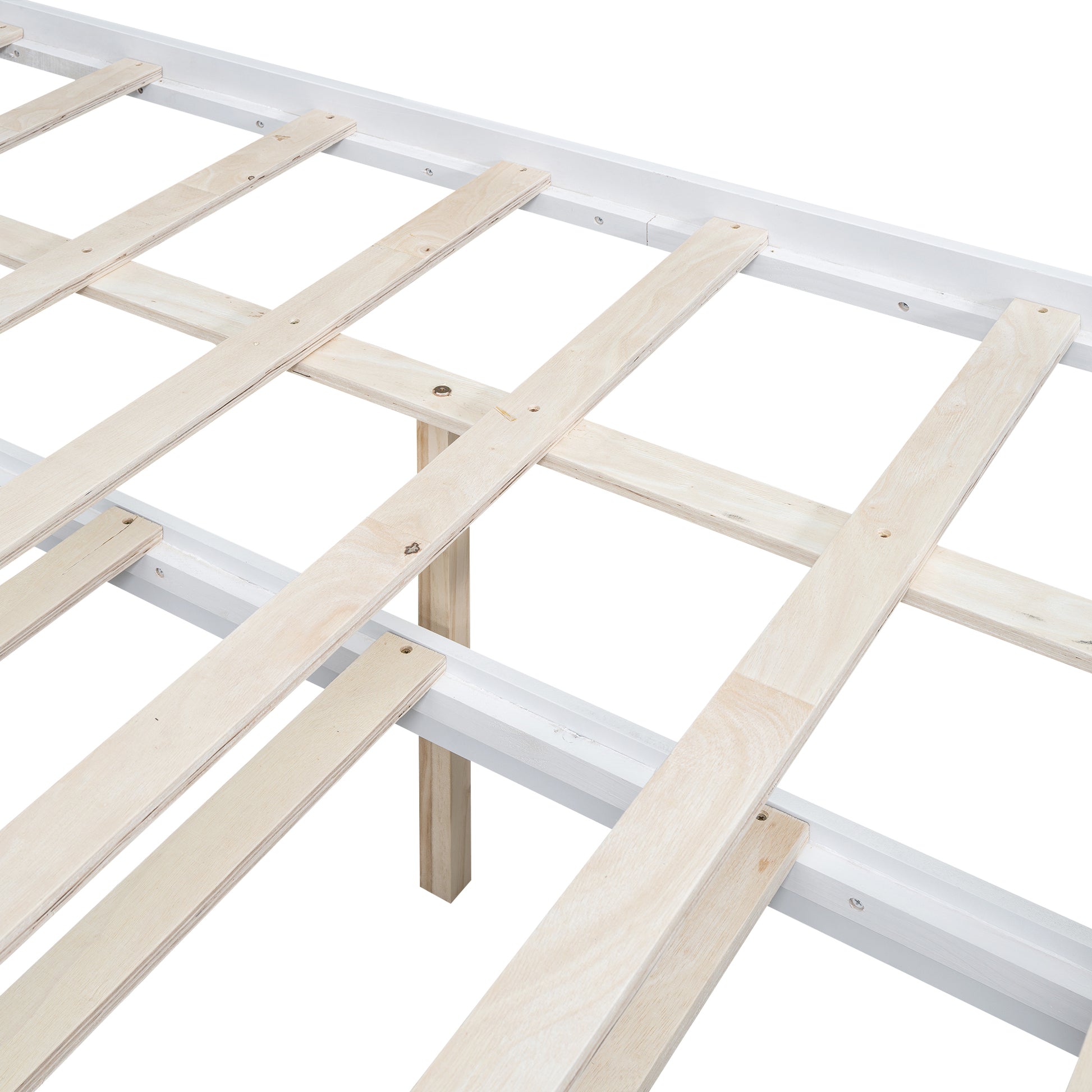 Full Size Platform Bed With Storage Led Headboard, Twin Size Trundle And 3 Drawers, White Box Spring Not Required Full White Bedroom Bed Frame Solid Wood Mdf