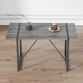 Industrial Rectangular Mdf Material Gray Dining Table With Texture, Equipped With A 1.57 Inch Thick Tabletop And Black Metal Legs, Used For Writing Desks, Kitchen Terraces, Dining Rooms 1529 Grey Mdf