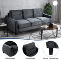 Couch Comfortable Sectional Couches And Sofas For Living Room Bedroom Office Small Space Black Wood Primary Living Space Soft Rubberwood Velvet 3 Seat