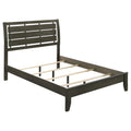 Mod Grey Slat Back Queen Panel Bed Box Spring Required Queen Grey Wood Gray Bedroom Transitional Rubberwood Panel Wood