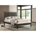 Mod Grey Slat Back Queen Panel Bed Box Spring Required Queen Grey Wood Gray Bedroom Transitional Rubberwood Panel Wood
