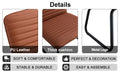 Brown Minimalist Armless Sofa Chair With Pu Backrest And Black Metal Legs, Suitable For Offices, Restaurants, Kitchens, And Bedrooms Brown Metal