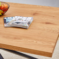 63 Inch, Rectangle Dining Table Set For 4 6 People, Oak Wood Effect, Ideal For Kitchen, Dining, Living, Meeting, Banquet Oak Dining Room Modern Rectangular Kitchen & Dining Tables Mdf Steel
