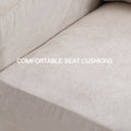 Large Swivel Chair, Upholstered Armchair, Modern Chair, Skin Friendly Gradient Color Linen Fabric, Comfortable To Sit. Suitable For Reception Living Room, Beige Beige Fabric